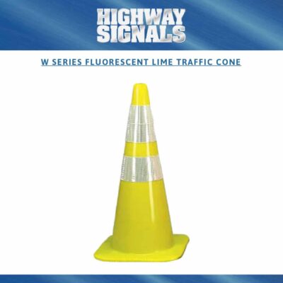 W Series Fluorescent Lime Traffic Cone