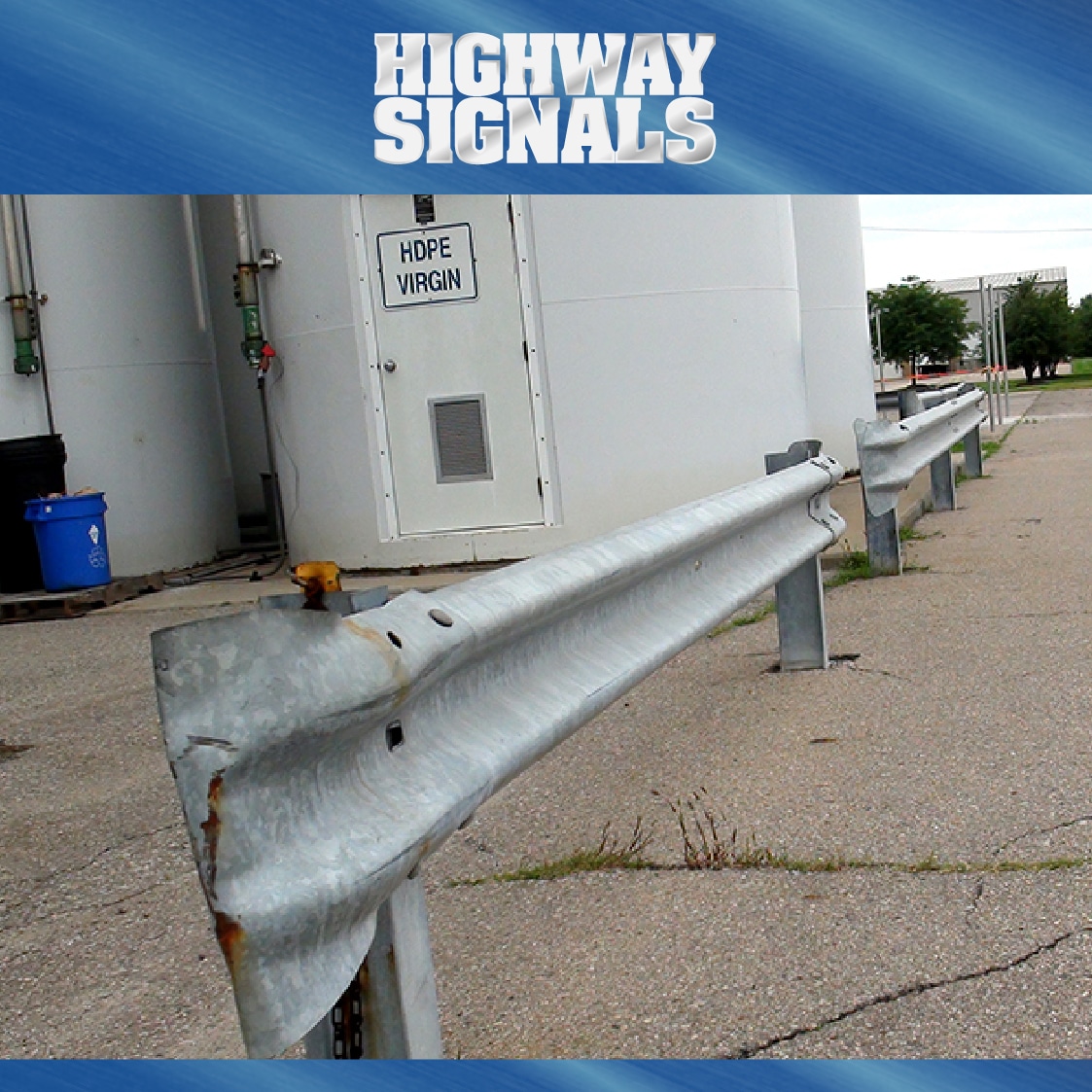 A Highway Guardrail Fence For A Manufacturing Facility