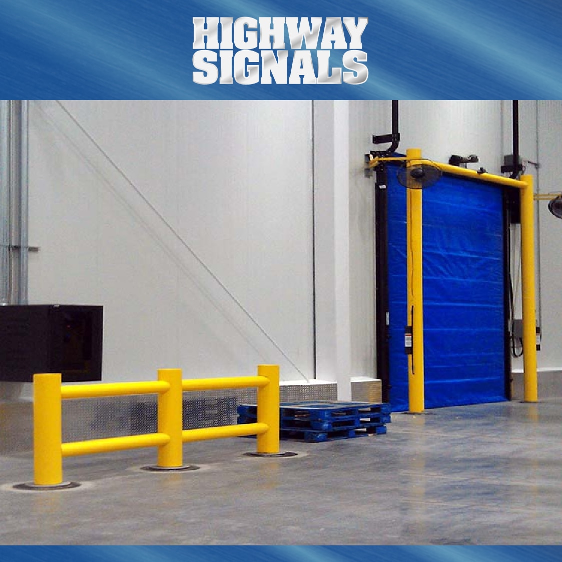 Rack System Guardrail In An Indoor Area
