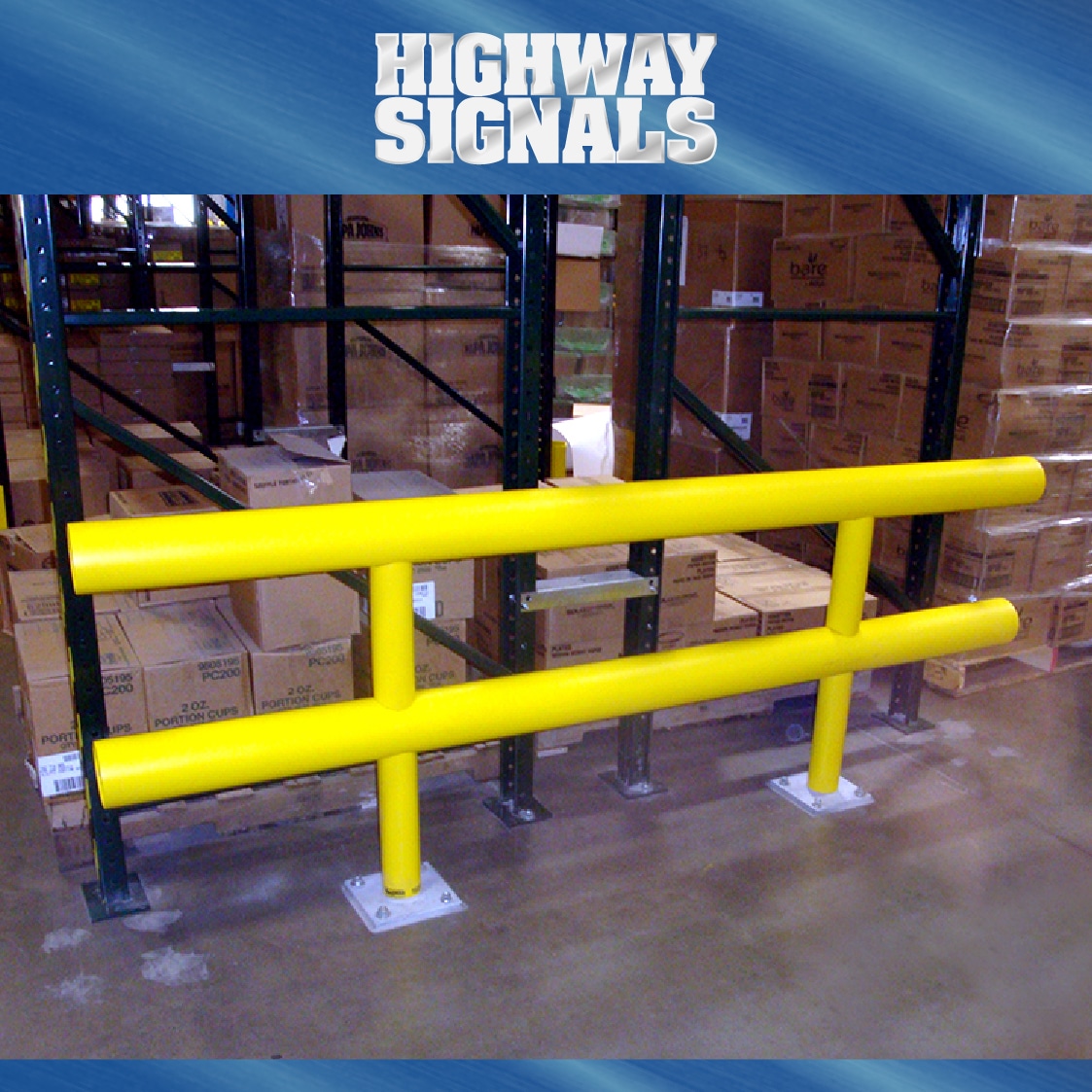 Standard Guardrail In A Warehouse