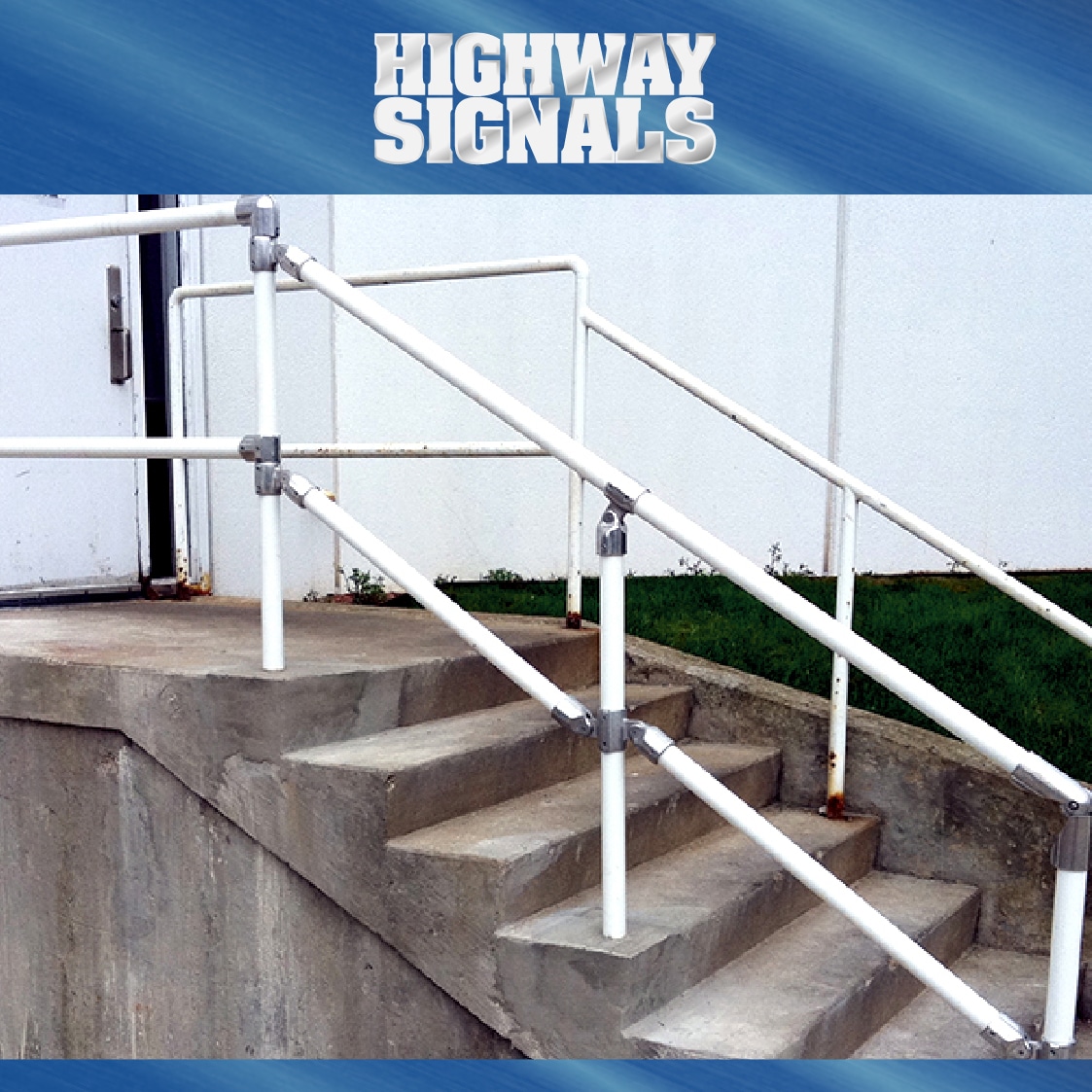 Steel Pipe and Plastic Handrail For Staircase Protection