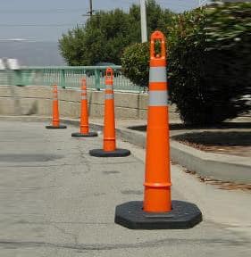 Channelizer cone on Road