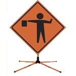 Roll Up Signs for Construction Site Direction and Information