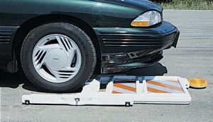 Safetycade Barriers Lie Flat After Being Hit by a Vehicle