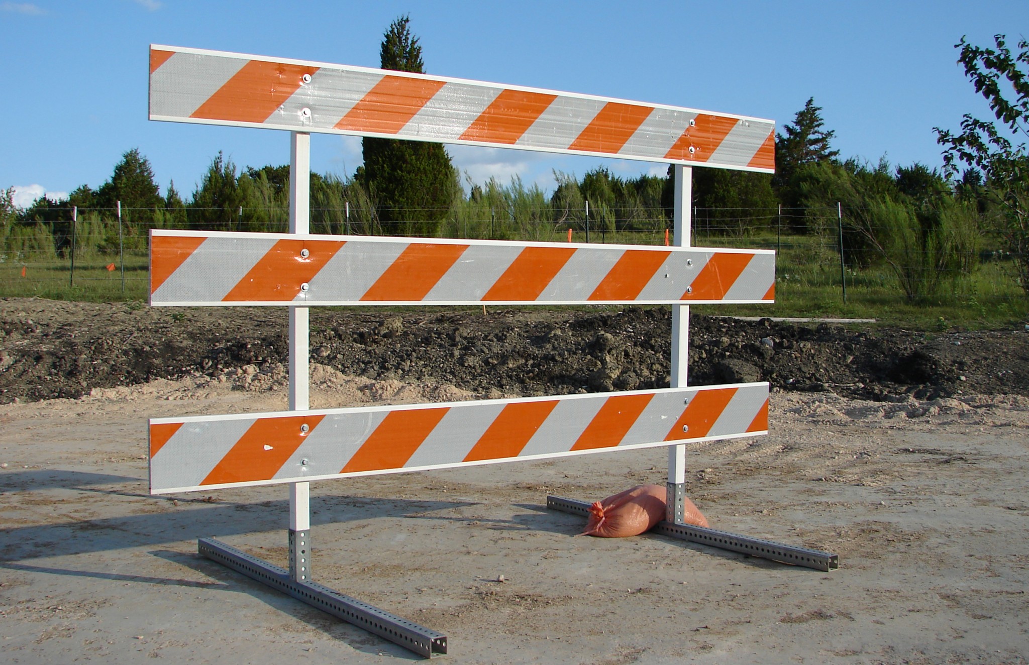 Type III Highway Safety Barricade with Reflective Sheeting - Highway ...