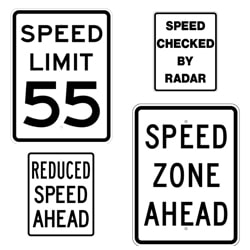 Speed Control Signs