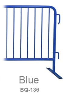 Blue Painted Steel Barricades