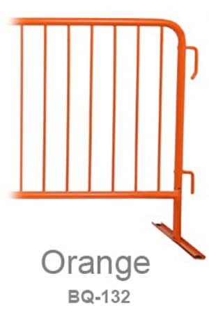 Orange Painted Steel Barricades