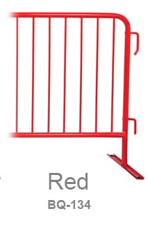 Red Painted Steel Barricades