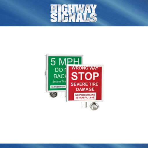 Lighted Traffic Spike Warning Signs