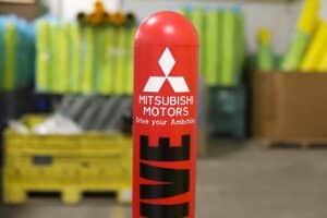 Logo Bollard Mitsubishi