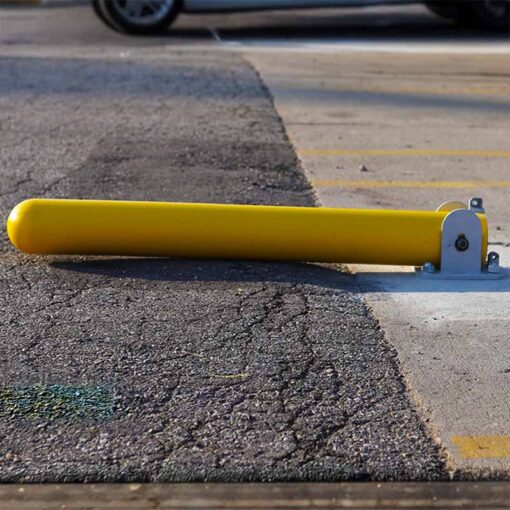 Locking Collapsible Bollards in Use